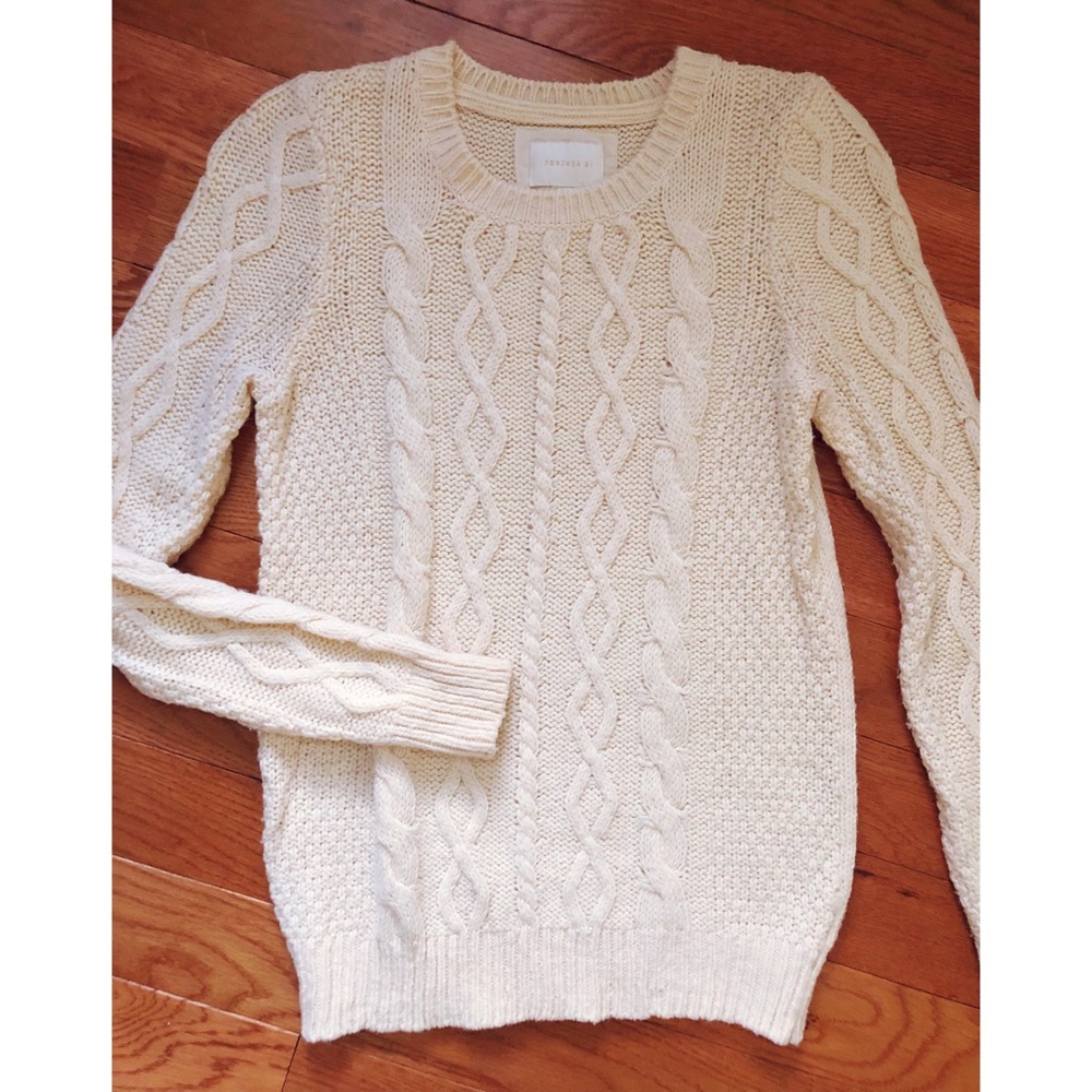 WINTER IN JULY SALE Cream Wool Sweater